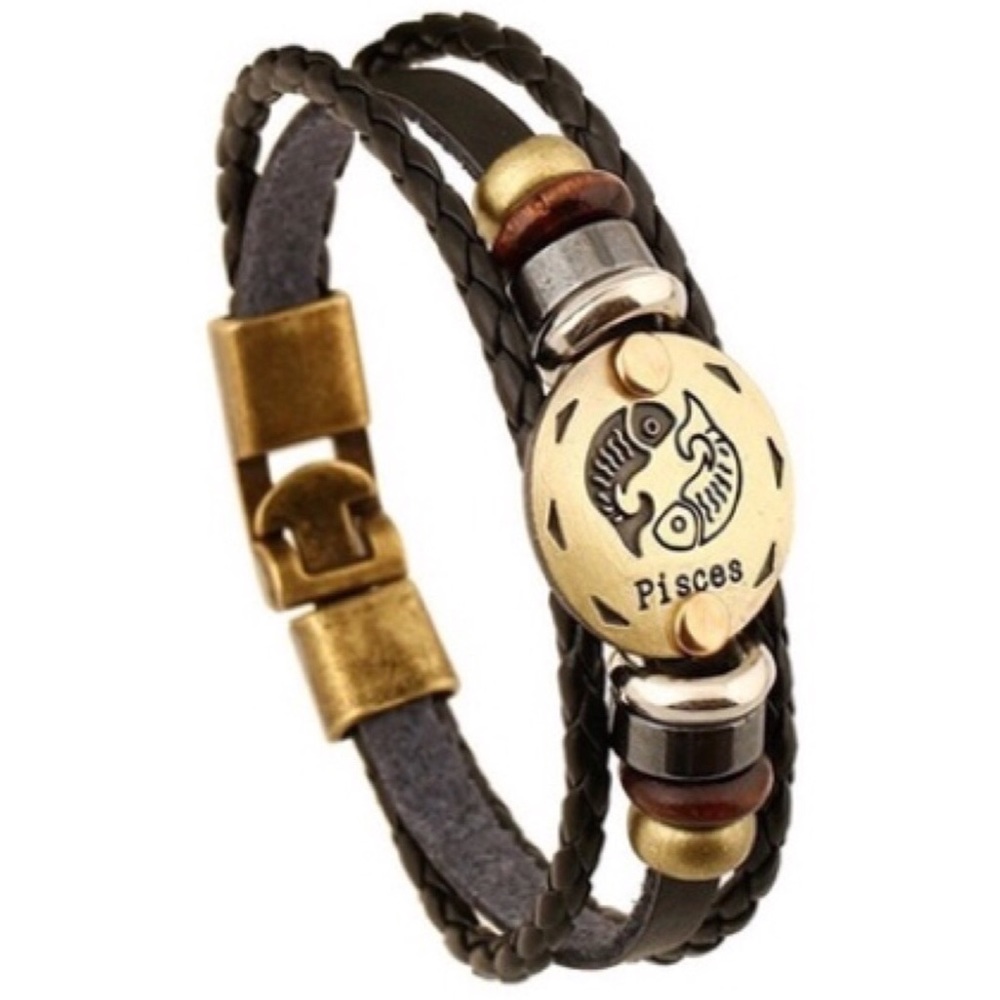 Constellation Multi-level Leather Charm Bracelet